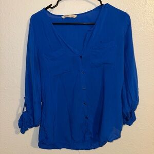 Super soft comfy office blouse button up